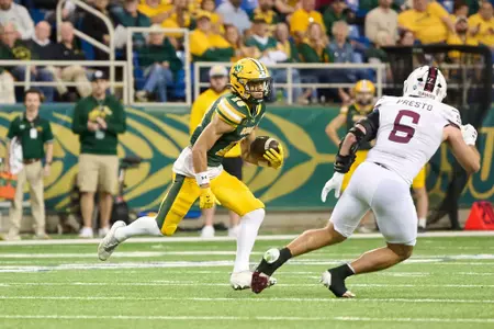 Action from the Southern Illinois at North Dakota State football game Saturday, Oct. 11, 2025.