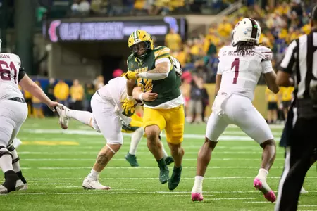 Action from the Southern Illinois at North Dakota State football game Saturday, Oct. 11, 2025.