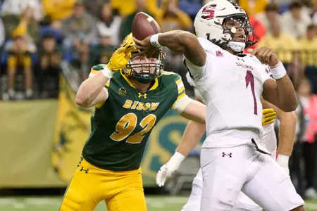 Action from the Southern Illinois at North Dakota State football game Saturday, Oct. 11, 2025.