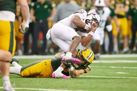 Action from the Southern Illinois at North Dakota State football game Saturday, Oct. 11, 2025.