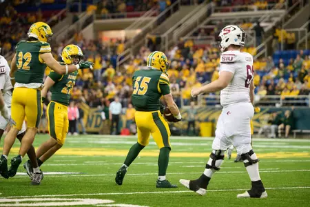 Action from the Southern Illinois at North Dakota State football game Saturday, Oct. 11, 2025.