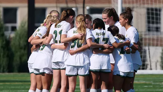 NDSU Soccer Team Huddle