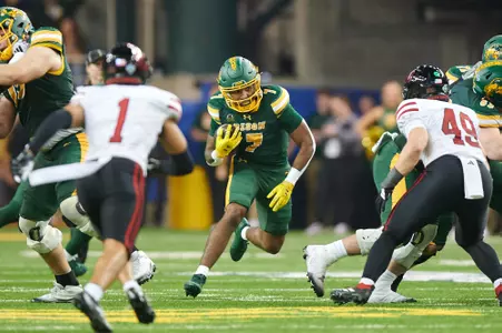 Photo from the North Dakota State University homecoming football game against the University of South Dakota on Saturday, Sept. 27, 2025.