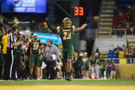 Photo from the North Dakota State University homecoming football game against the University of South Dakota on Saturday, Sept. 27, 2025.