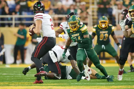 Photo from the North Dakota State University homecoming football game against the University of South Dakota on Saturday, Sept. 27, 2025.