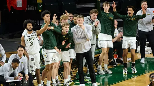 NDSU bench celebrates