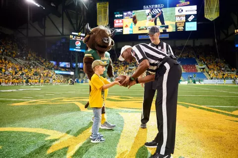 Action from the South Dakota at North Dakota State football game Saturday, Sept. 30, 2023.