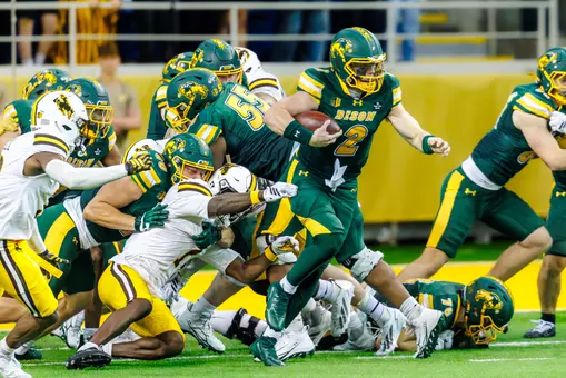 Photo from the inaugural Battle of the Basins football between NDSU and Wyoming on Saturday, Oct. 3, 2026.