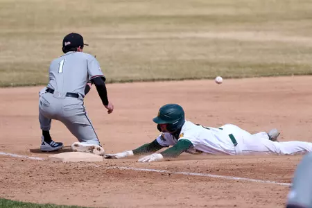 Action from NDSU vs. Omaha baseball on Apr 19, 2026 at the Newman Outdoor Field in Fargo, ND.