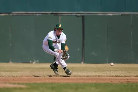 Action from NDSU vs. Omaha baseball on Apr 19, 2026 at the Newman Outdoor Field in Fargo, ND.