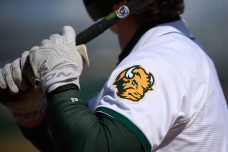 Action from NDSU vs. Omaha baseball on Apr 19, 2026 at the Newman Outdoor Field in Fargo, ND.