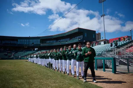 Action from NDSU vs. Omaha baseball on Apr 19, 2026 at the Newman Outdoor Field in Fargo, ND.