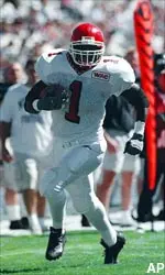 Paris Gaines gained over 150 yards<BR>of total offense in Fresno State's<BR>overtime victory over TCU.