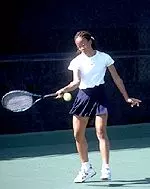 Senior Shana Peete earned her first win of the season at No. 2 singles in the Bulldogs 6-3 win over Purdue