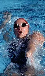 Heidi Crompton set two Bulldog season-best times against San Diego in the 200 IM (2:10.45) and the 200 free (1:53.92).