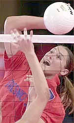 Junior middle blocker Shauna McQuaid was named team's co-MVP and Best Offensive Player for the 2000 season.
