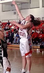 Amanda Baker just missed a double-double against TCU, scoring 17 points and grabbing nine rebounds.