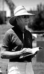 Head coach Red Estes was honored during the opening ceremonies with a limousine ride onto the track.