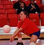 Sophomore outside hitter Christy Burnett tallied a double-double in the three-game loss to USD.