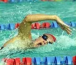 Junior Bethany Starkweather leads the team in the 400 IM with a time of 4:45.99 as the Bulldogs travel to the UNLV Rebel Swimming Invitational Nov. 29-Dec. 1, 2001..