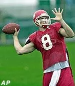 QB David Carr prepared for Fresno State's matchup against Michigan State in the Silicon Valley Football Classic.
