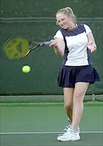 Freshman Courtney Jantz won her third match in a row Wednesday against UNLV.
