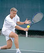 Peter Luczak's season ended with a second round loss in the NCAA doubles championships.