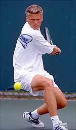 Peter Luczak was named the Intercollegiate Tennis Association's national player of the month for April.