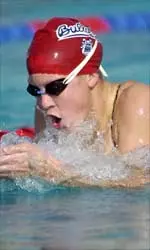 Sophomore Greer McGettrick returns to take her place in the 100 and 200 breaststroke events.