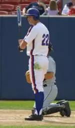 Senior OF Jared Walker and the Bulldogs will try for their second win in a row against Alumni squad this Sat. Last year, Walker drove in the game-winner to give the Bulldogs the one-run win. (Photo by Justin Kase Conder)