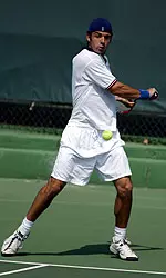 Hector Almada (above) is still alive in doubles with partner Stefan Suta in the Omni Hotels Regional Championships.