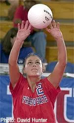 Using a hard work ethic, sophomore setter Whitney Arena was named all-conference for the second straight year.