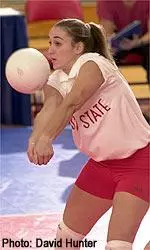 Senior defensive specialist Heather Farr recorded a career-high 24 digs against then No. 26 University of San Diego.