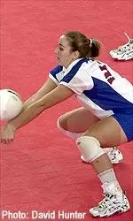 One of three seniors on the 2002 Fresno State volleyball squad, senior defensive specialist/libero Heather Farr came to the program as a walk-on. Now, she's hoping to guided the Bulldogs to a postseason invitation by walking off from the program as a NCAA Tournament participant.