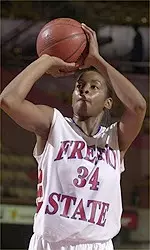 Celebrating her 21st birthday, Omelogo Udeze led Fresno State to victory over UTEP by scoring a career-high 26 points.