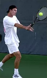 Nick Fustar came from behind to win his match at the No. 1 spot.