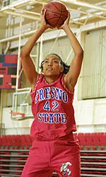 Aritta Lane scored 10 points in Fresno State's 65-48 loss to San Jose State on Saturday night.
