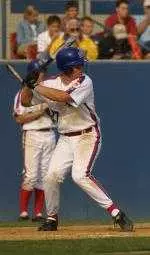 Sophomore third baseman Casey McGehee had two home runs in Fresno State's 10-7 loss against Washington Sunday afternoon. (Photo by Justin Kase Conder)