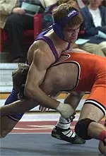 Senior Stephen Abas won in the first round of the NCAA Championships on Thursday.