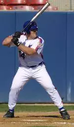 Senior catcher Brad Harper had two RBI in FS's 12-5 loss against Rice. (Photo by Justin Kase Conder)