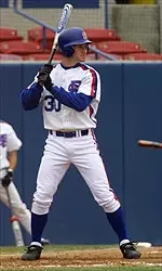 Junior outfielder Joey Myers went 2-for-4, including his third homer of the season, in FS's 6-5 loss against San Jose State. (Photo by Justin Kase Conder)