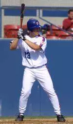Junior catcher/RHP Ben Fritz has hit five home runs with 24 RBI at home this season to lead Fresno State. (Photo by Justin Kase Conder)