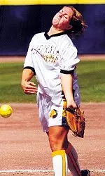 Jocelyn Forest hurled a complete-game three-hitter and struck out 13 in leading California to a 4-2 victory over Cal State Fullerton on Saturday afternoon.