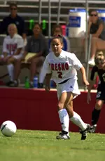 Junior Erin Sayegusa, who led the Bulldogs in points (13) last season, and the Bulldogs host Cal State Northridge this weekend in exhibition match. (Photo by David Hunter)