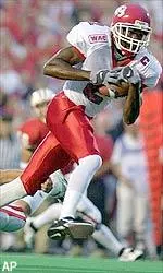Receiver Bernard Berrian breaks away from the Wisconsin defense for a touchdown reception in the first half.