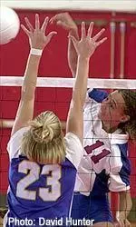 Senior middle blocker Java Johnson led all players with 12 kills while hitting .588 with five digs and three blocks in the Bulldogs' three-game victory over Radford.