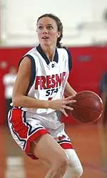 Senior Chanie Sutherland and the Bulldogs will open the 2003-04 season on Wednesday, Nov. 5 with the Bulldog Basketball Extravaganza at the Save Mart Center. The action begins at 7 p.m.