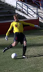 With six saves against UCLA Saturday, sophomore goalie Eric Kronberg became the school's single season saves leader with 106.