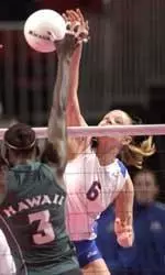 Junior outside hitter Kristen Fenton was named to her second straight AVCA All-West Region Team. Up for All-America consideration, Fenton ranked all 13 weeks nationally in kills per game, including a current No. 20 ranking (5.21 kpg), while being the fifth player in the nation to post a 40-kill match in 2003.