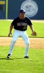 Senior infielder Brian Pierce clubbed his second home run of the season Saturday night.